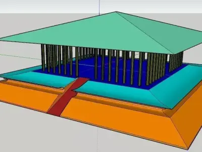 Ancient temple 3D model shop