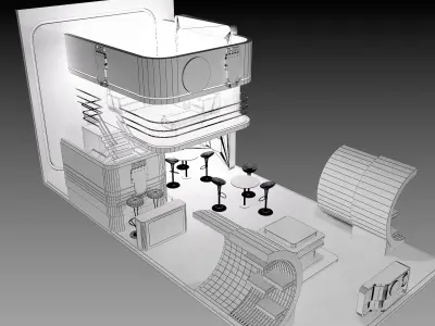 Booth Exhibition Stand a389c 3D model