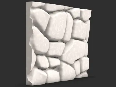 Game Optimized Rock Wall Mesh 3D print model