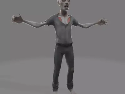 Zombie Awaken Halloween 3D Model for Games Film 3DPrint 3D print model