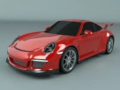 Porsche Carrera 911 GT3 sports car restyled 3D model