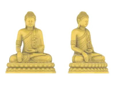 Lord Buddha Peace Statue For Table Decoration 3D print model