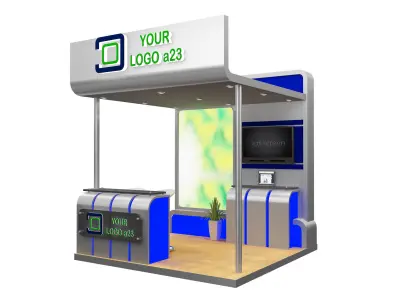Booth Exhibition Stand a599c 3D model