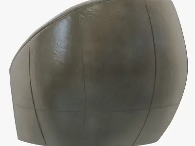 Restoration Hardware Oberon Leather Swivel Chair 3D model