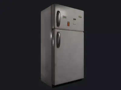 Fridge 80s Low-poly 3D model