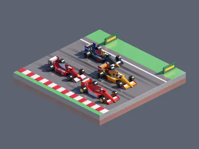 land 99A Low-poly 3D model