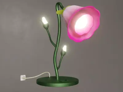 Flower Desk Lamp 3D model