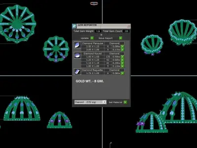 Pendant Earrings combo - 1126 3D print model