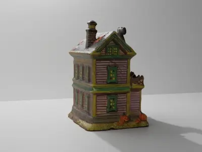 Halloween house decoration Low-poly 3D model