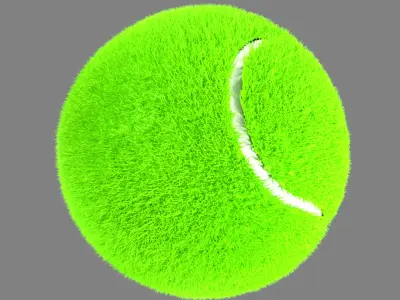 Tennis Ball Low-poly 3D model