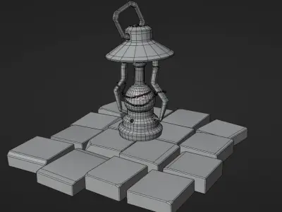 Lantern Low-poly 3D model