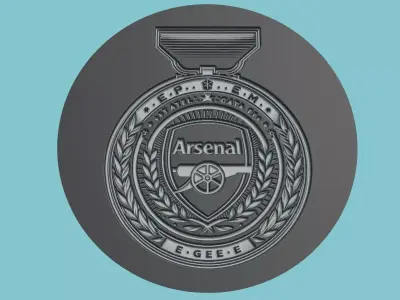 Arsenal FC Medallion Football 3D print model