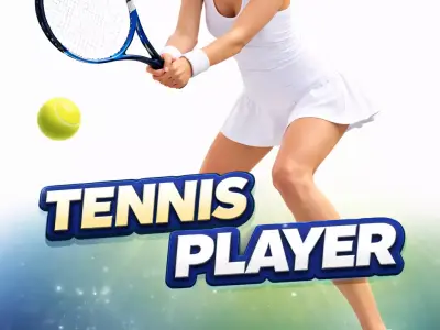 Blonde Female Tennis Player  3D print model