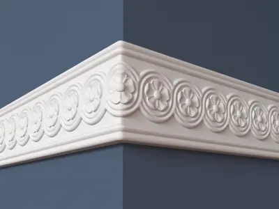 Frieze decorative crown moulding 3D model