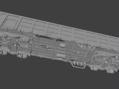 Pre supported H0 scale Eaos B41 072C freight car 3D print model