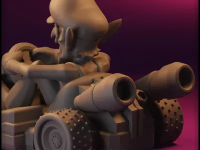 Waluigi Mario Kart - Waluigi for Monopoly Gamer 3D print model