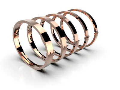 Hinge and lock bracelet 3D print model