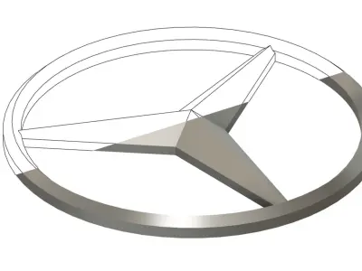 3D Mercedes Benz Logo 3D print model