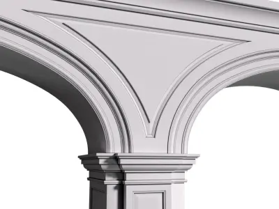 Arch in classical style Arched Opening Doorway Portal Arcade 3D model