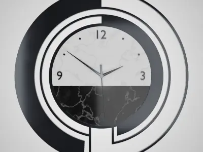 Modern Wall Clock 3D model