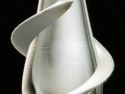 Modern Vase with Rings 3D print model