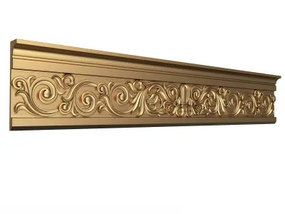 Cornice Decoration Molding 010 Low-poly 3D model