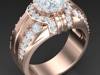 Luxury Men Rings Designs 5MR051 3D print model