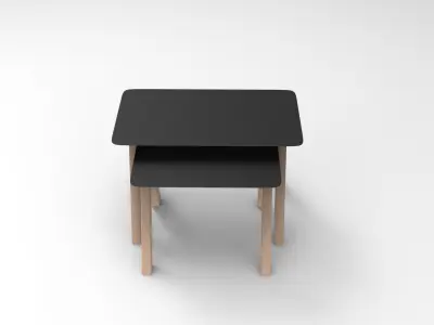 Monk Low Table Low-poly 3D model