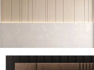 Decorative wall panel set 42 3D model