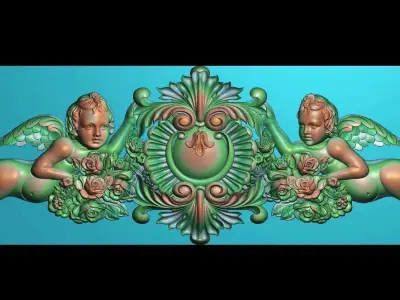 3d model of flowers and leaves 3D print model