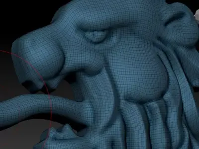 lion heraldic 3D print model