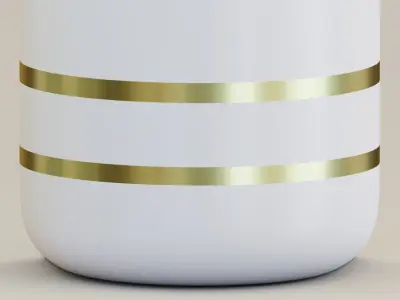 Vase36 vase with gold stripes 3D model