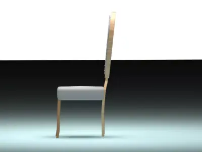 Classic Dining Chair 3D Model Low-poly 3D model