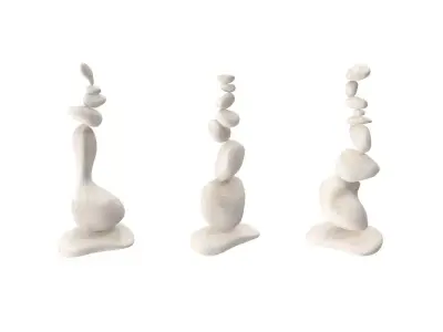 Stone towers 3D model