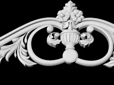 Central decor ornament for furniture 3D model 989