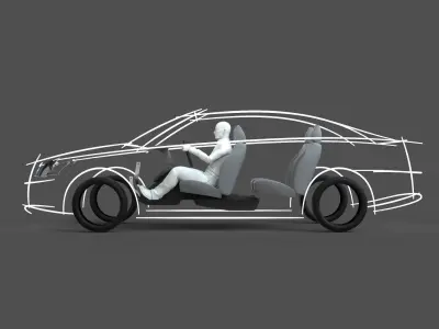 CAD ergonomic car template model MCAR1P1D0V2 3D model