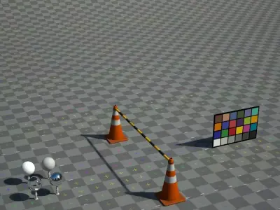 Low Poly Cone barrier Low-poly 3D model