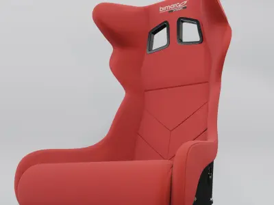 Bimarco Dynamic Racing Bucket Seat Red 3D model