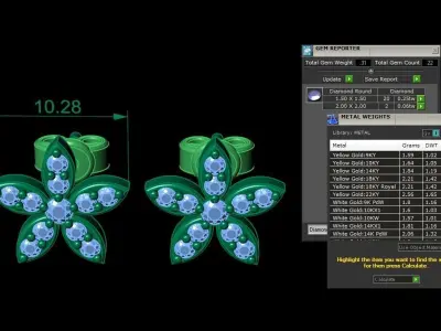Jewelry Earring 3D print model