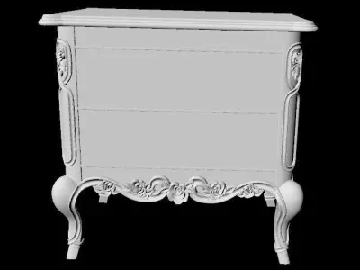 bedside table in the bedroom 3D model