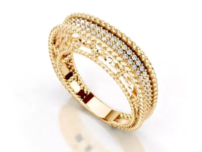 Turkey Style Gold Ring  3DM STL Files 3D print model