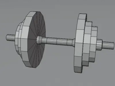  Dumbbell and weight  Free low-poly 3D model