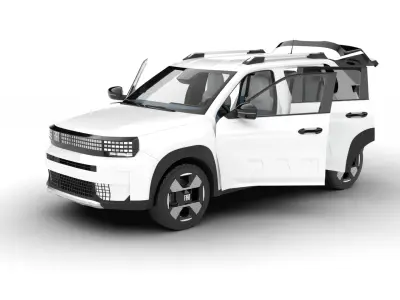 Fiat Grande Panda 2025 HQ 3d model 3D model