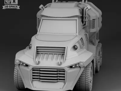 Futuristic Garbage truck 3D print model