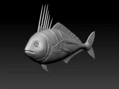 Green Fish  3D print model