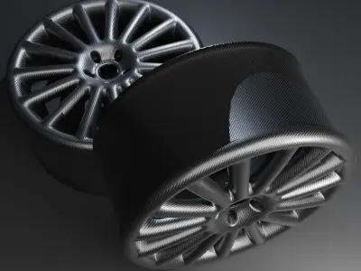 Carbon Fiber Alloy Wheels 3D model