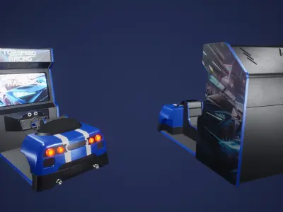 Car Arcade Machine Low-poly 3D model