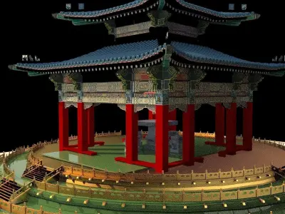 Chinese pavilion   3D model