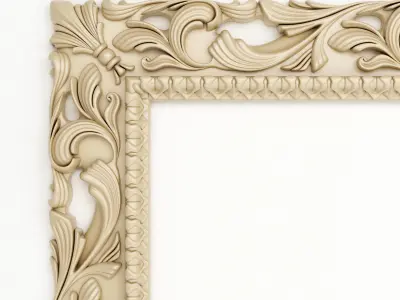 Carved mirror frame 3D model