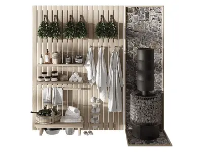 Filling for saunas and baths 3D model